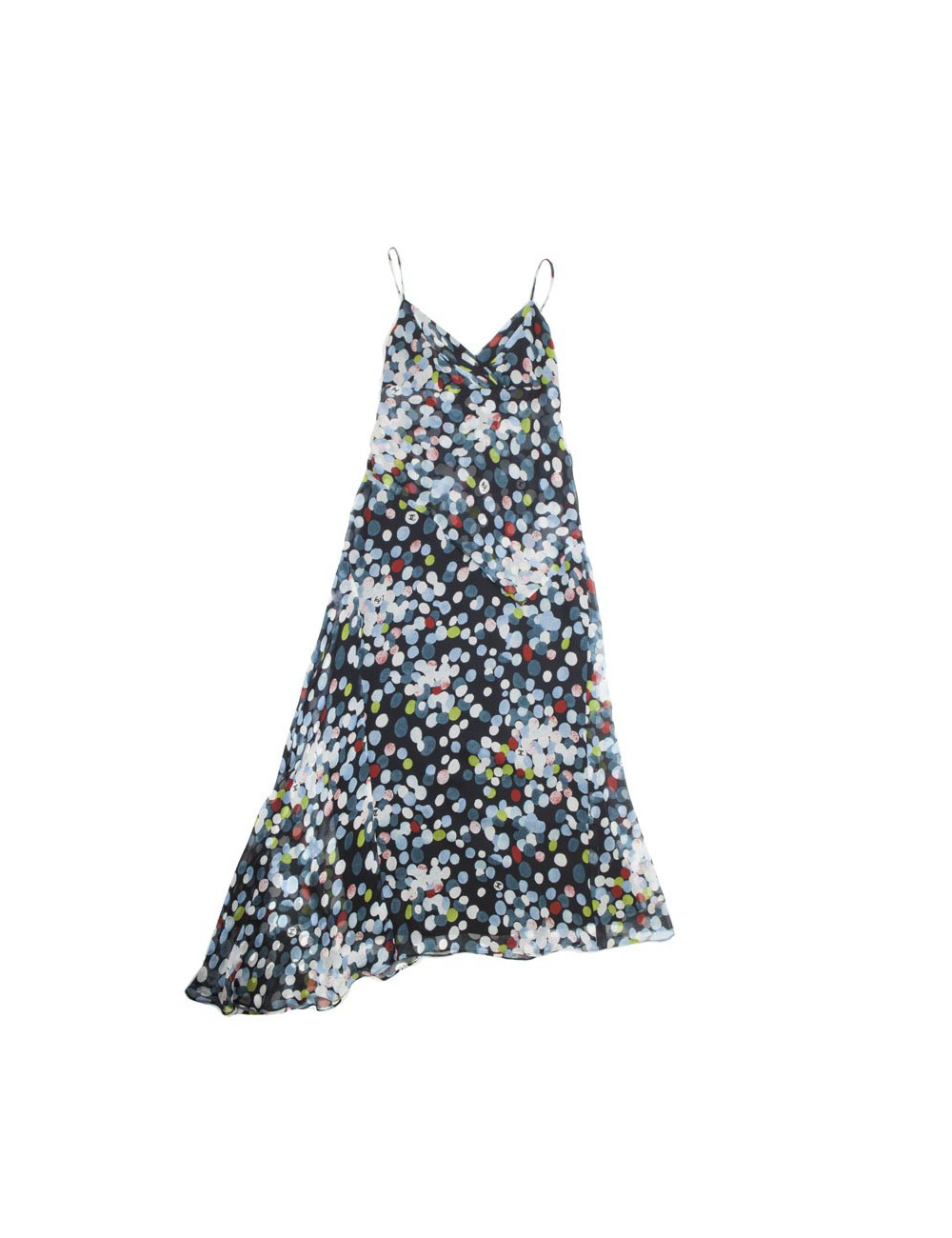 Robe CHANEL longue et fluide multicolor