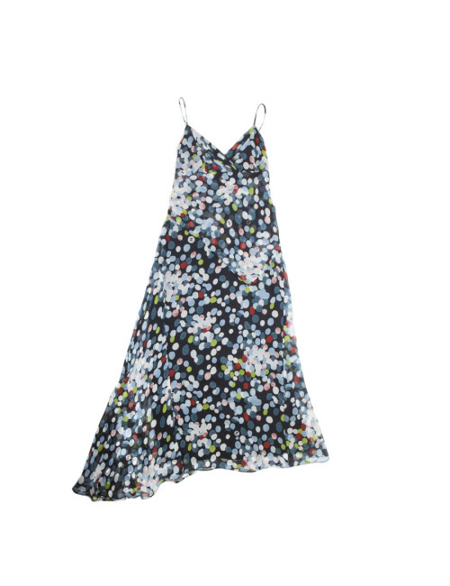 Robe CHANEL T40 FR longue et fluide multicolor