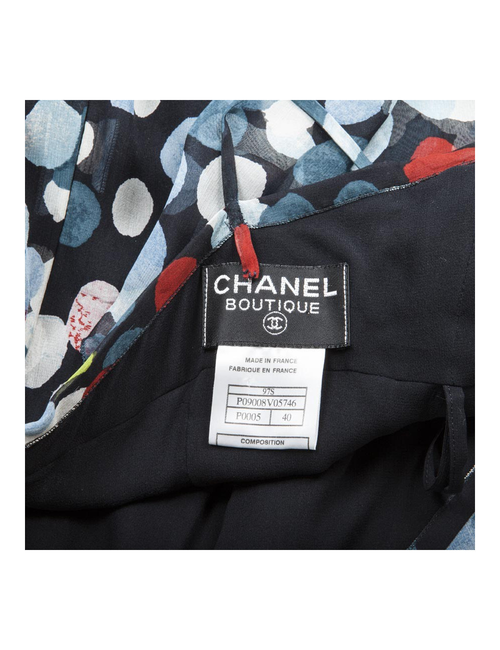 Robe CHANEL T40 FR longue et fluide multicolor