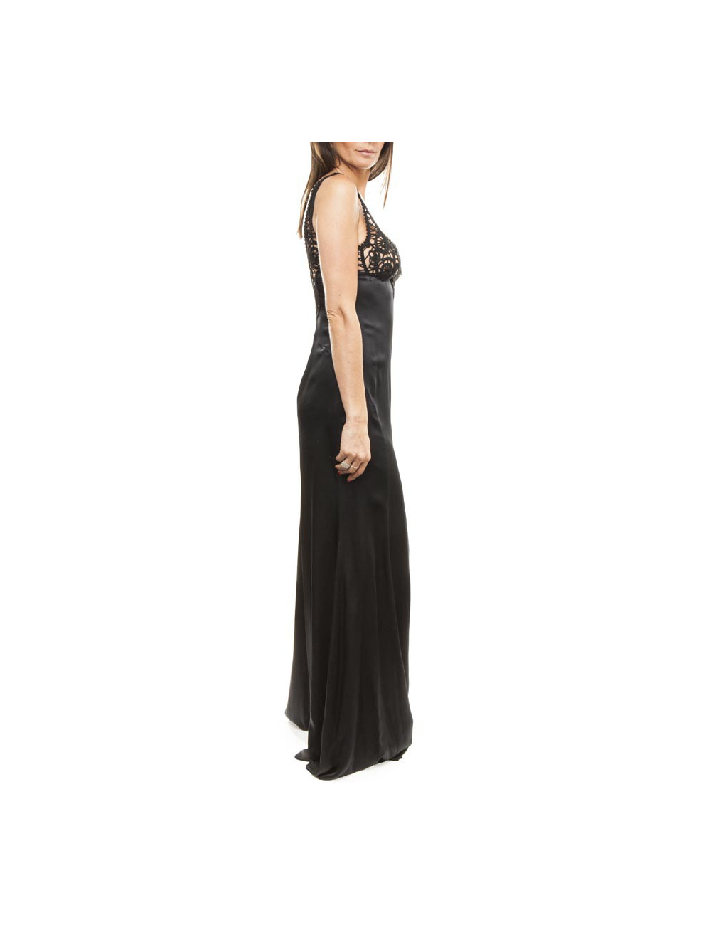 Robe longue du soir VERSACE noire t40 IT/36 FR