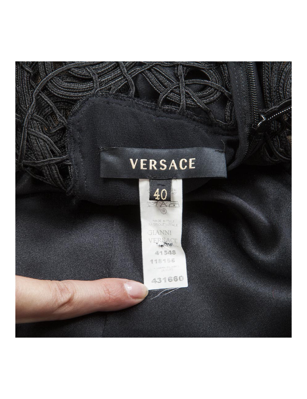 Robe longue du soir VERSACE noire t40 IT/36 FR