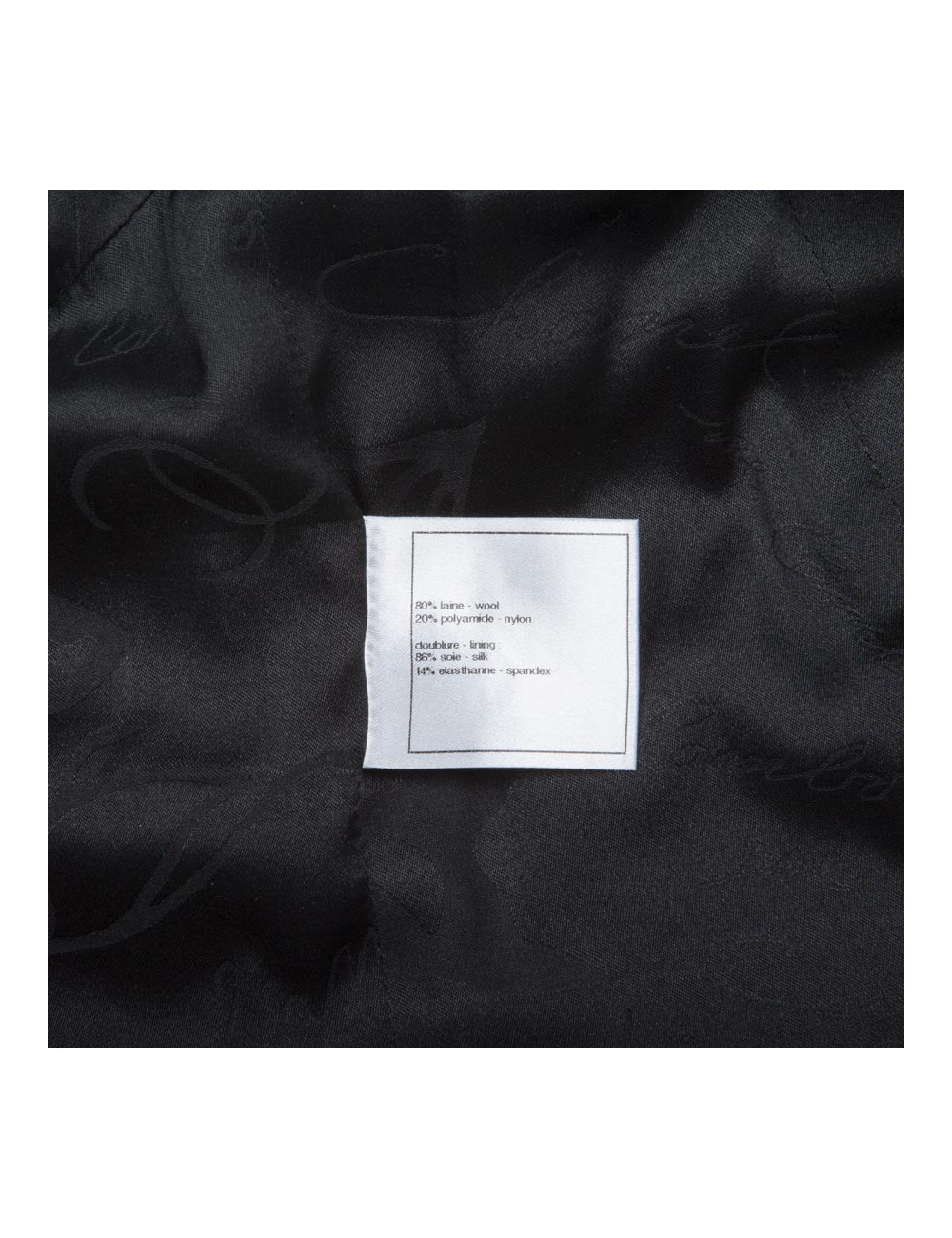 Veste CHANEL T34 Tweed  bleu marine et noir