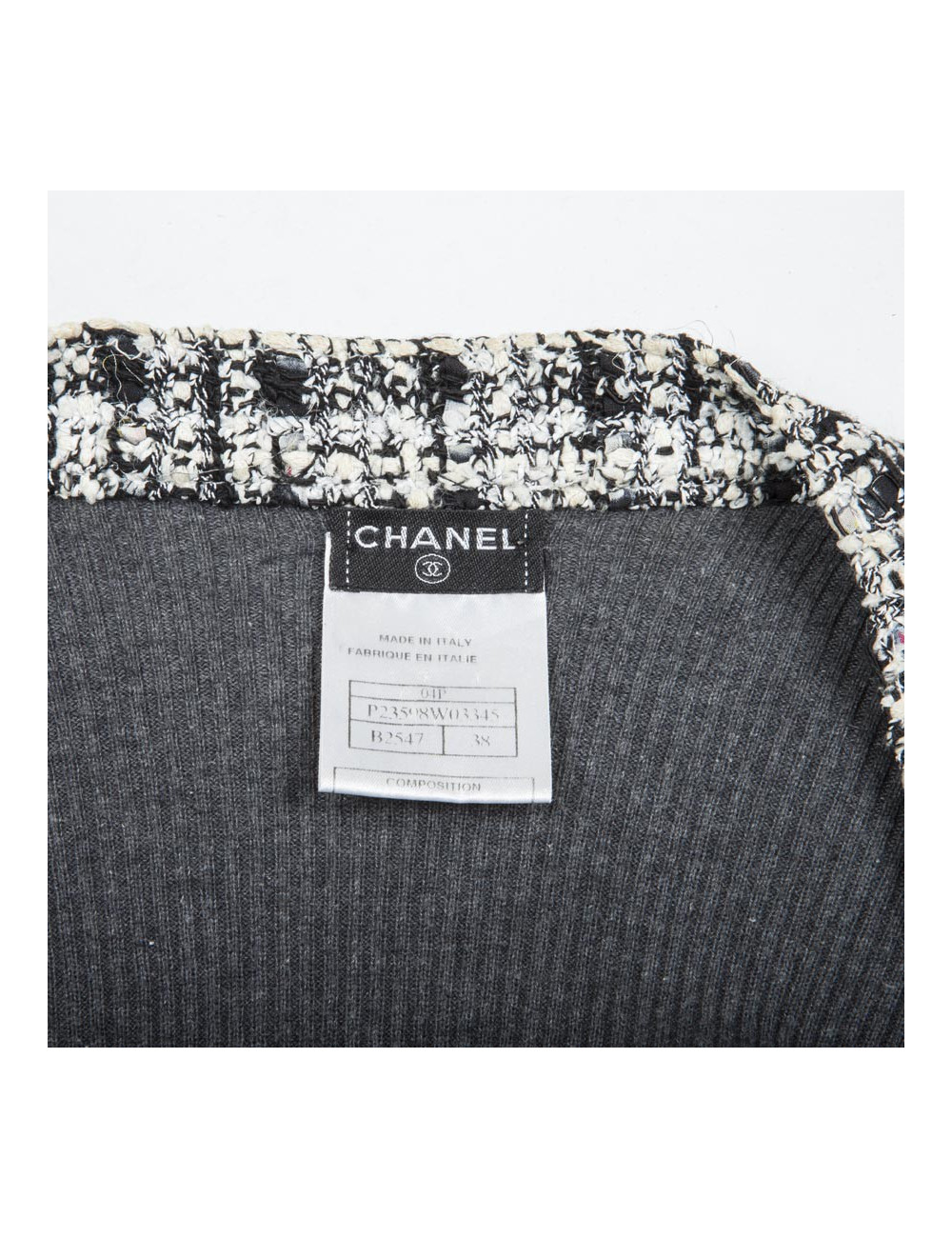 Gilet CHANEL T 38 gris en coton