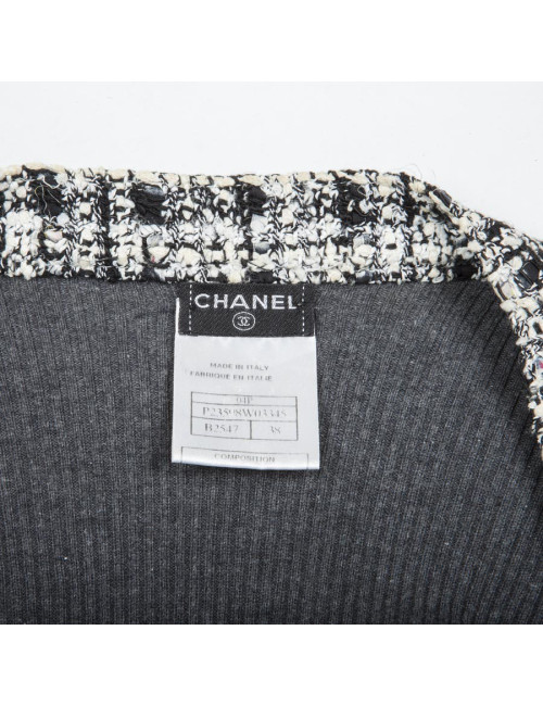 Gilet CHANEL T 38 gris en coton