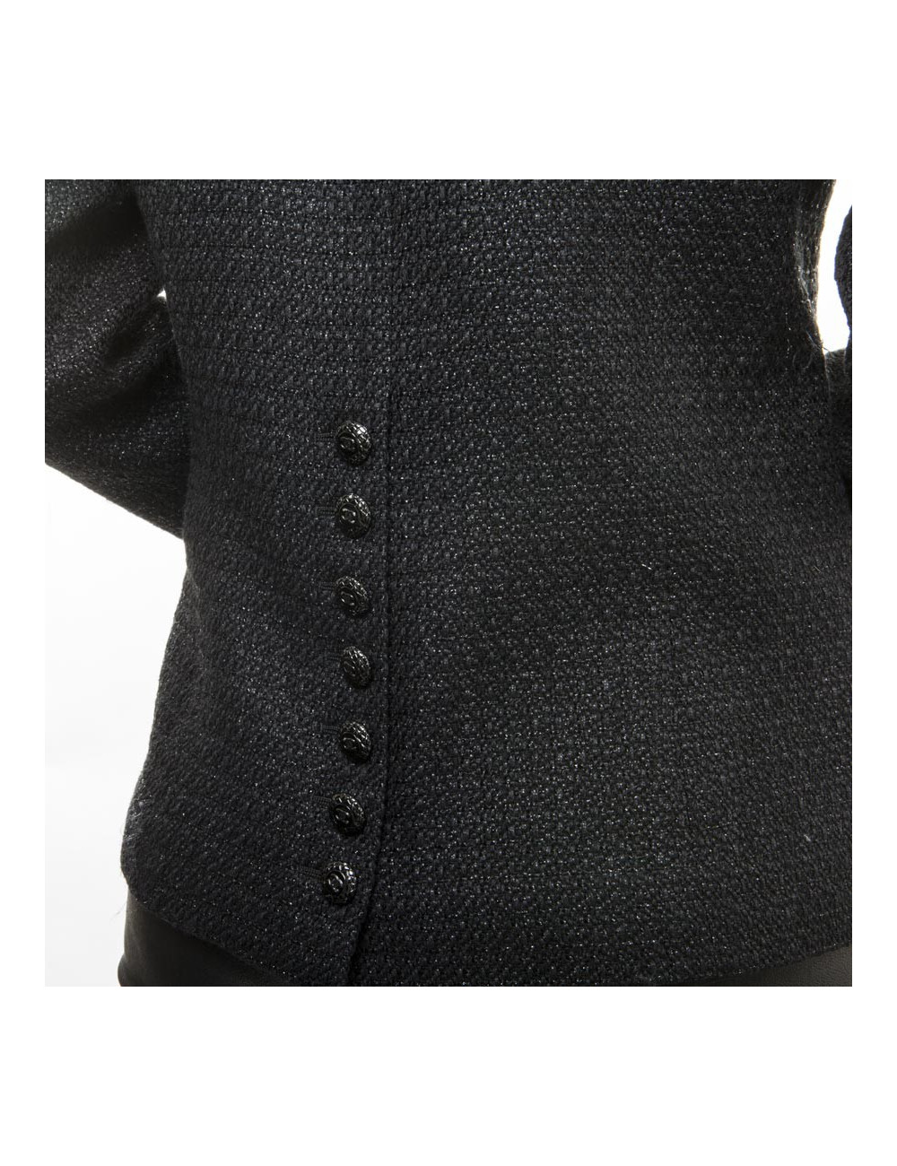 Veste CHANEL T 40 en tweed noir