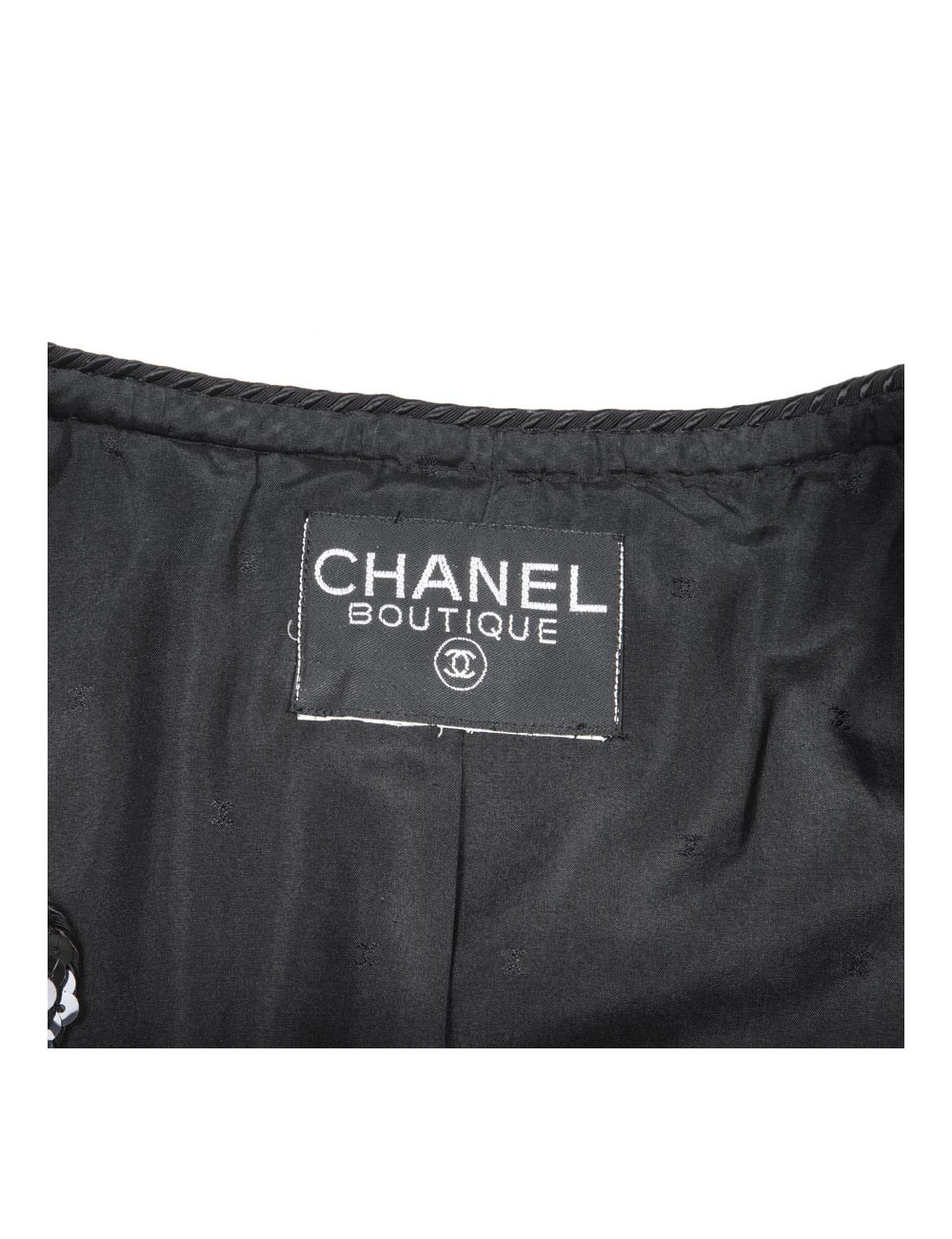 Veste CHANEL à sequins noirs T