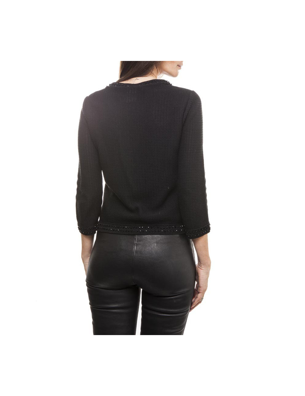 Cardigan CHANEL T 36 façon veste 