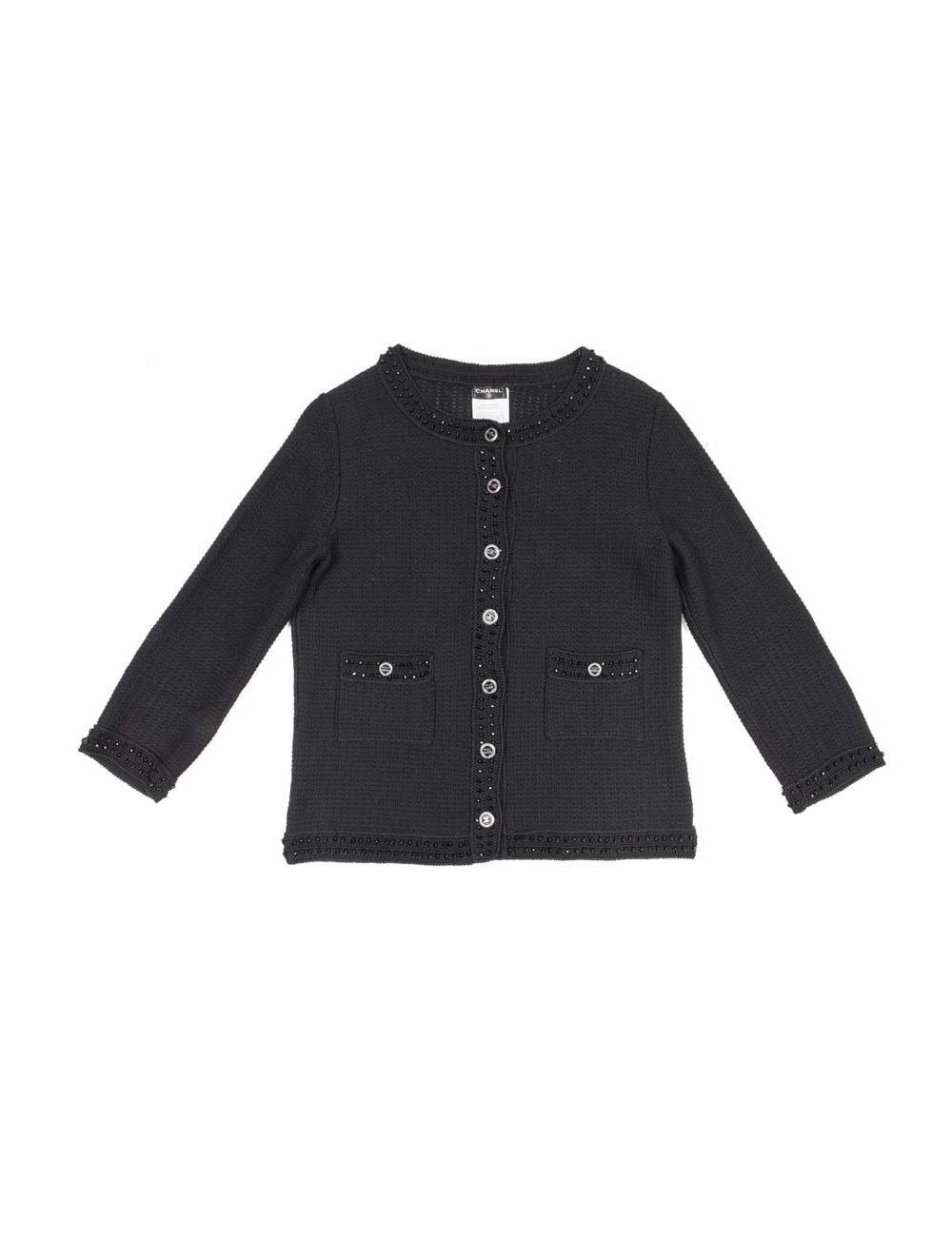 Cardigan CHANEL T 36 façon veste 