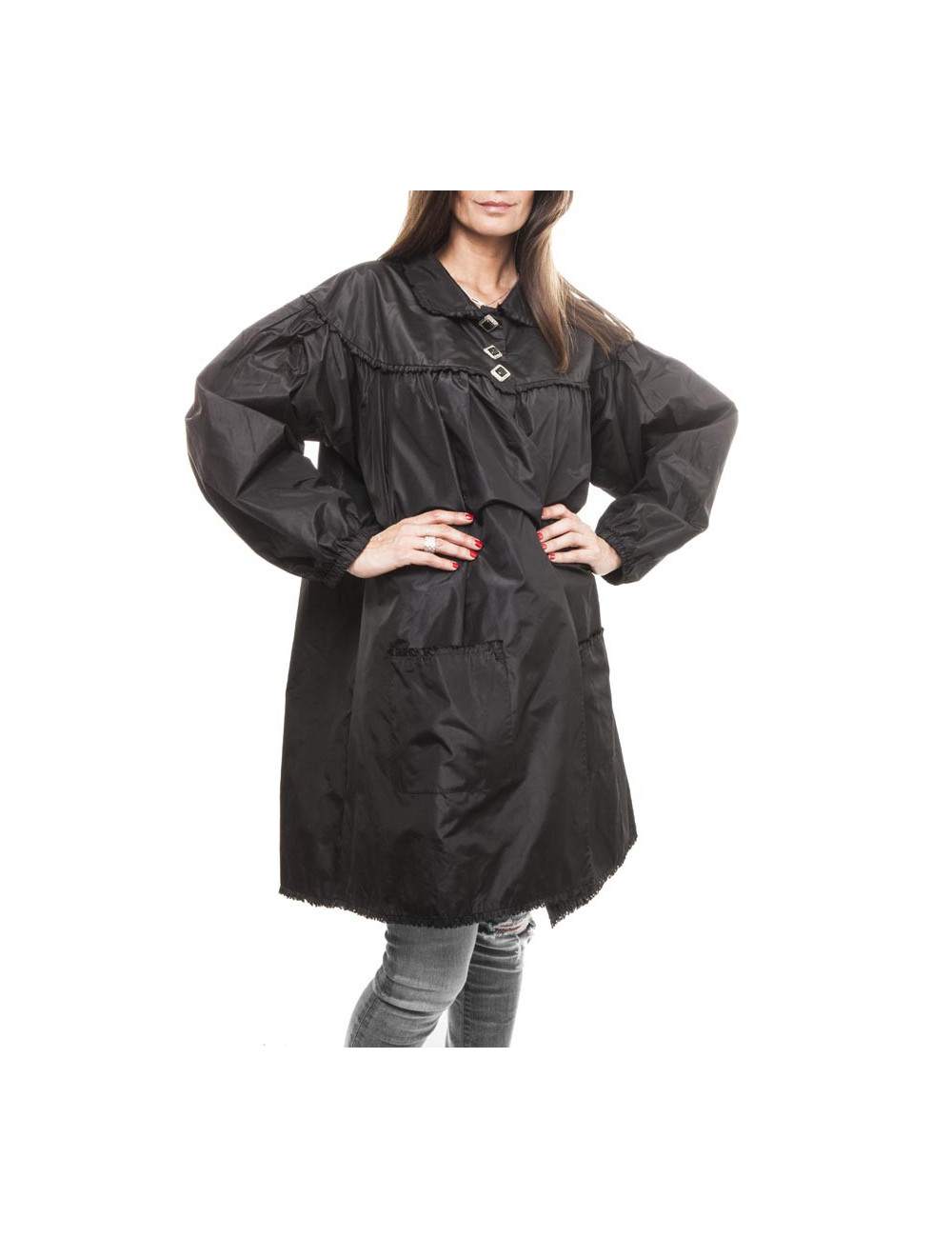 Veste longue t 38 CHANEL organza noir