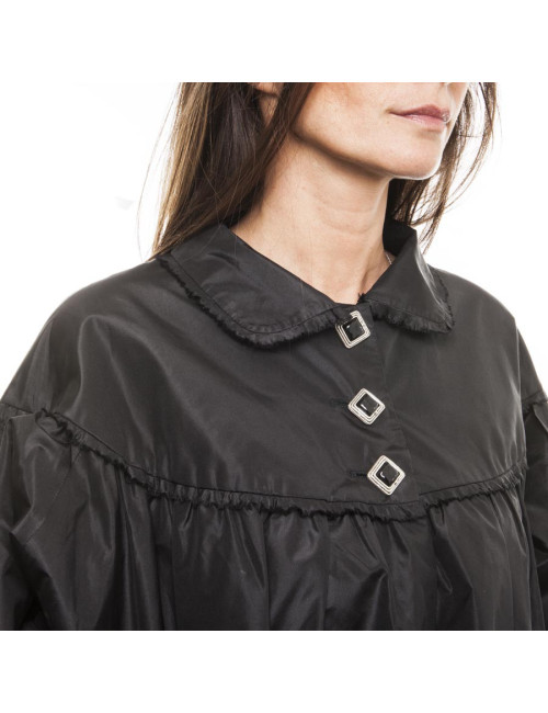 Veste longue T 38 CHANEL en soie noire