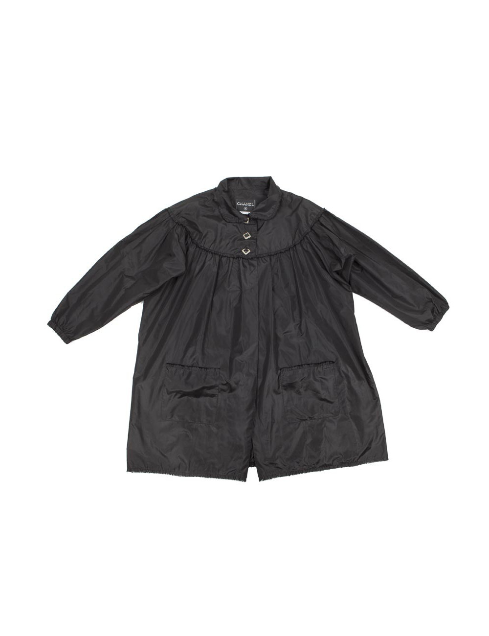 Veste longue t 38 CHANEL organza noir