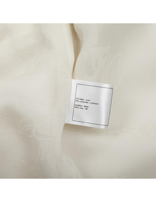 Veste CHANEL T 44 "Paris Bombay" blanche