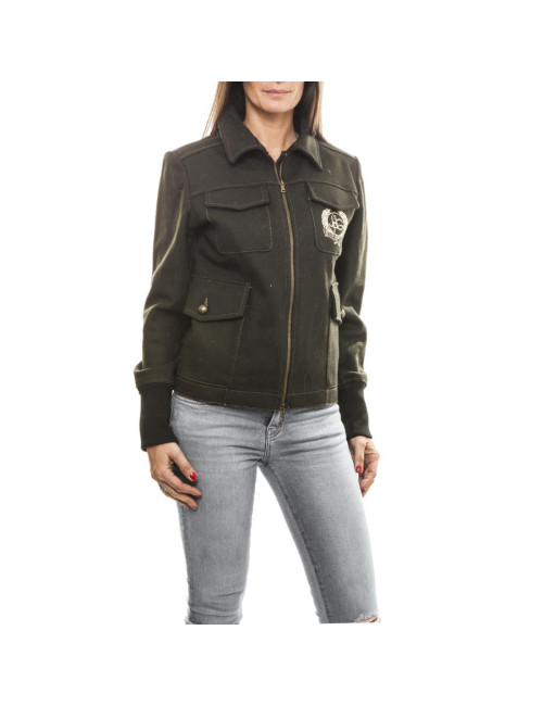 Blouson JEAN PAUL GAULTIER  toile vert kaki