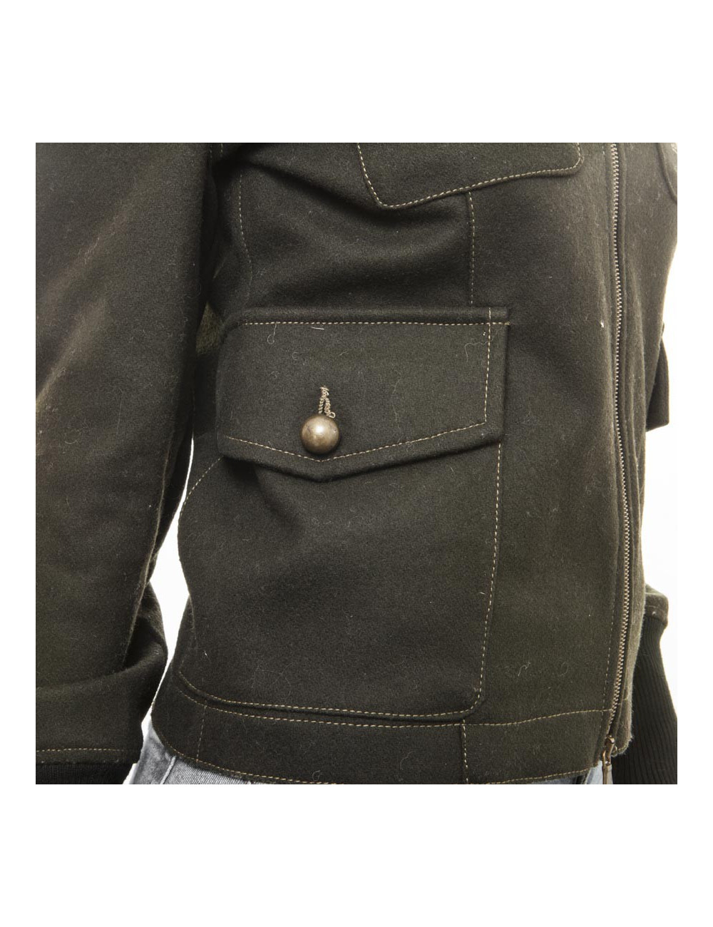 Blouson JEAN PAUL GAULTIER  toile vert kaki