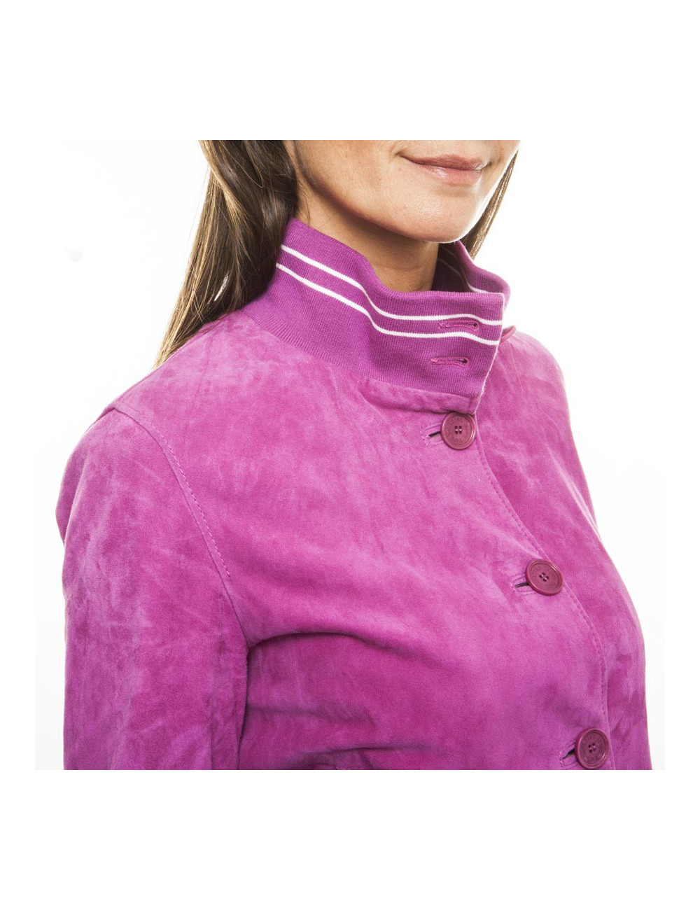 Blouson JEAN PAUL GAULTIER DAIM FUCHIA