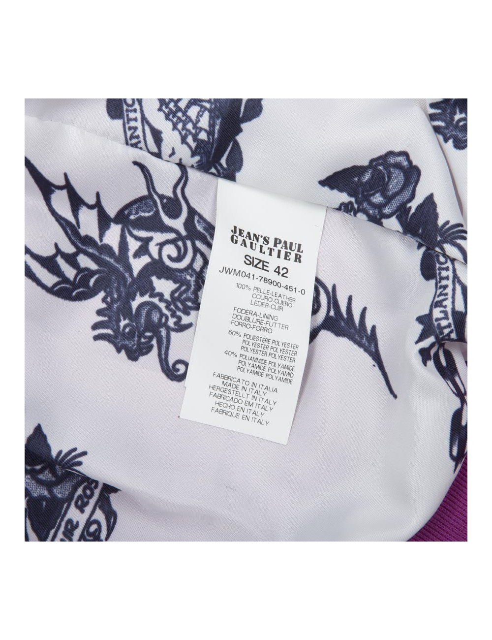 Blouson JEAN PAUL GAULTIER DAIM FUCHIA