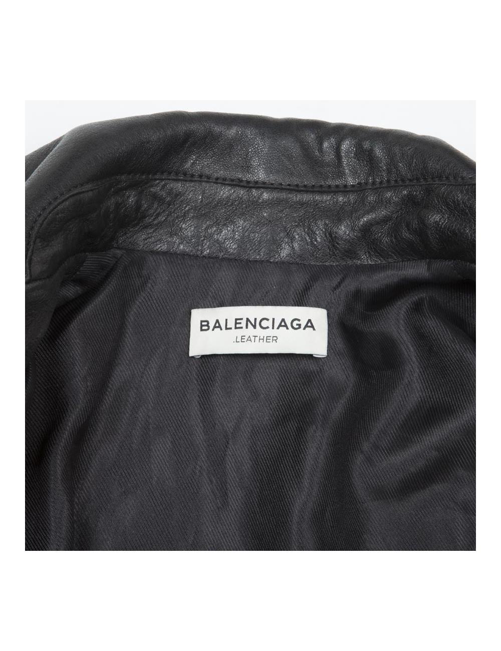 Perfecto BALENCIAGA T40 cuir vieilli noir