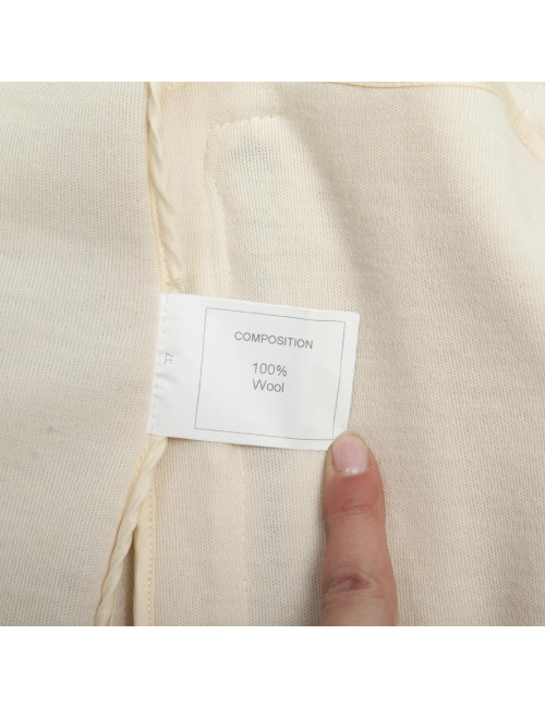 CHANEL Zipped Perfecto in off-white Wool Size 38FR