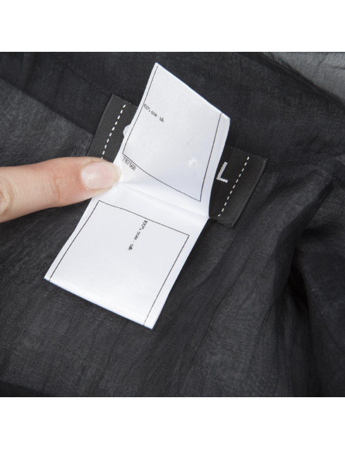 Blouse CHANEL T40 en soie noire