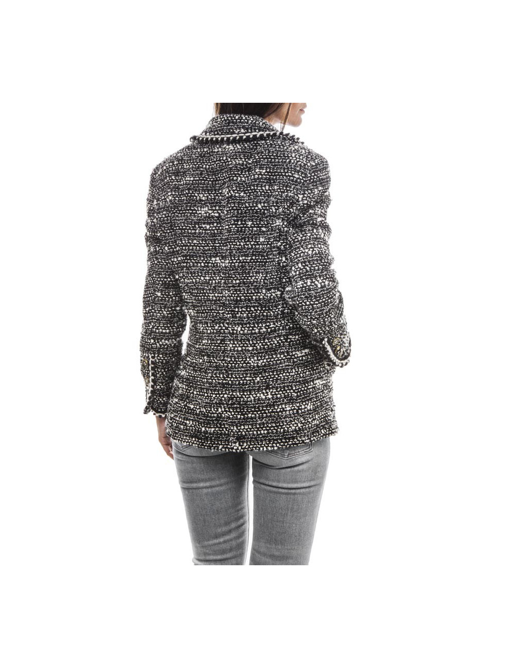 Veste CHANEL T    noire et blanc