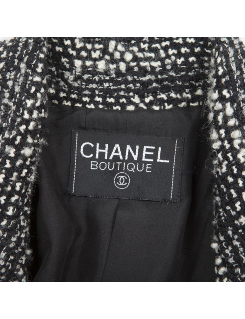 Veste CHANEL T 40  noire et blanc