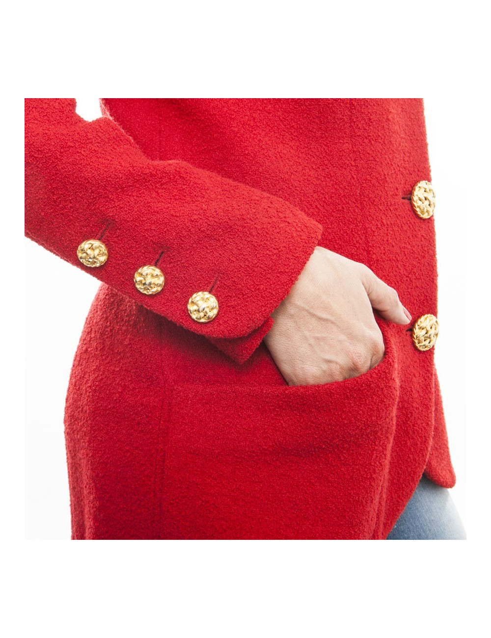 CHANEL Jacket in red wool size 40FR