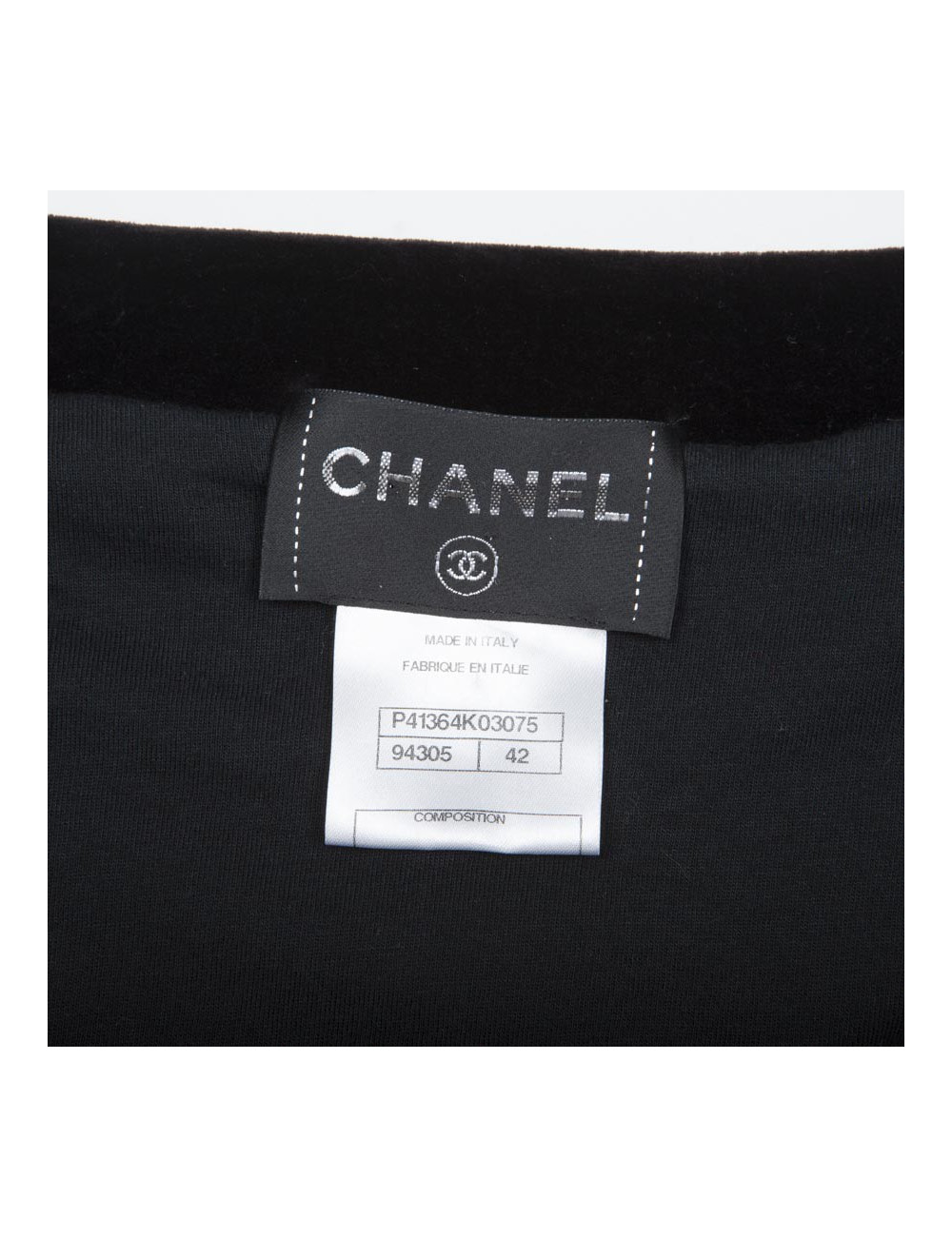 CHANEL jacket in black cotton fully signed CC size 42 EU