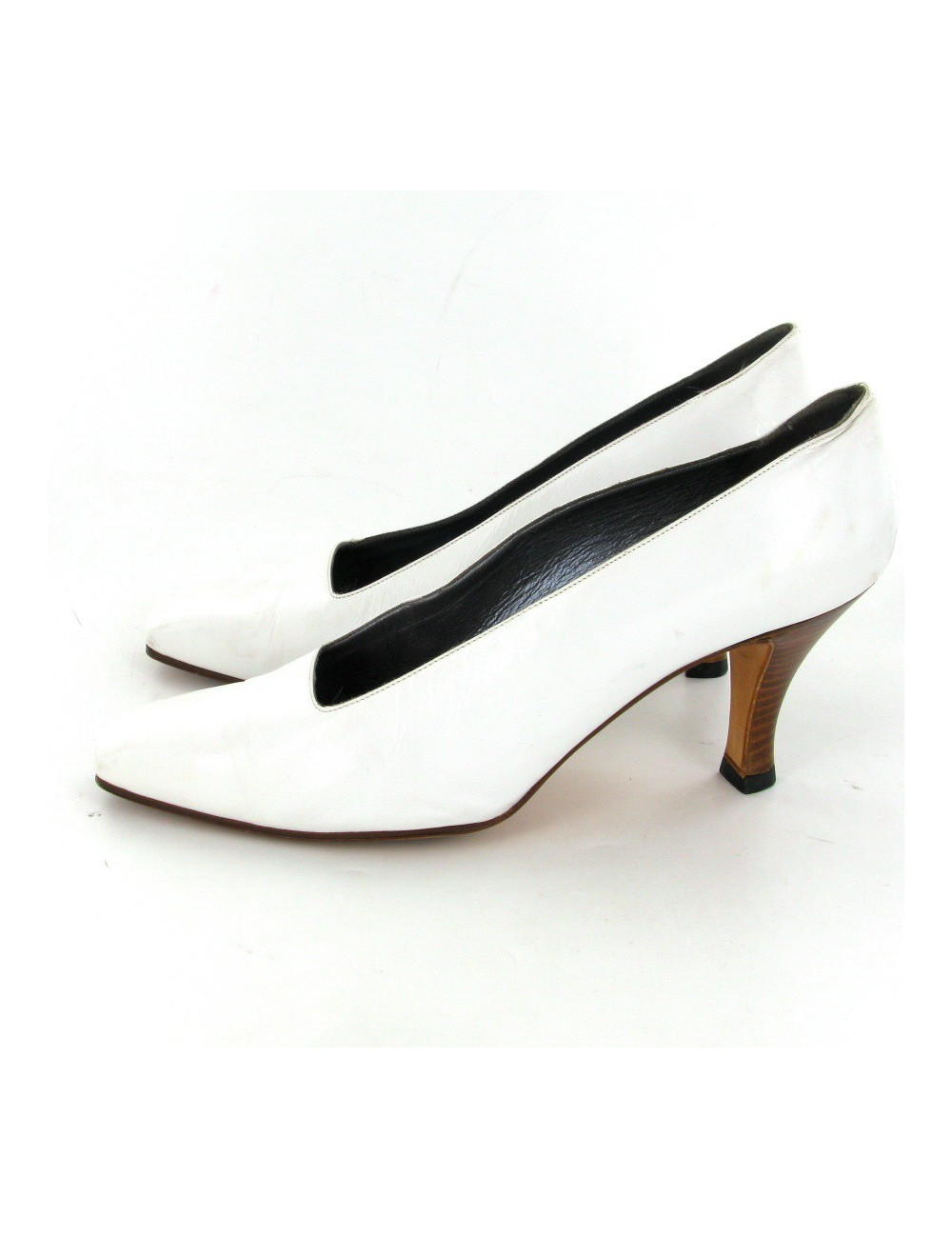 Escarpins CHRISTIAN DIOR T38 en cuir blanc vintage