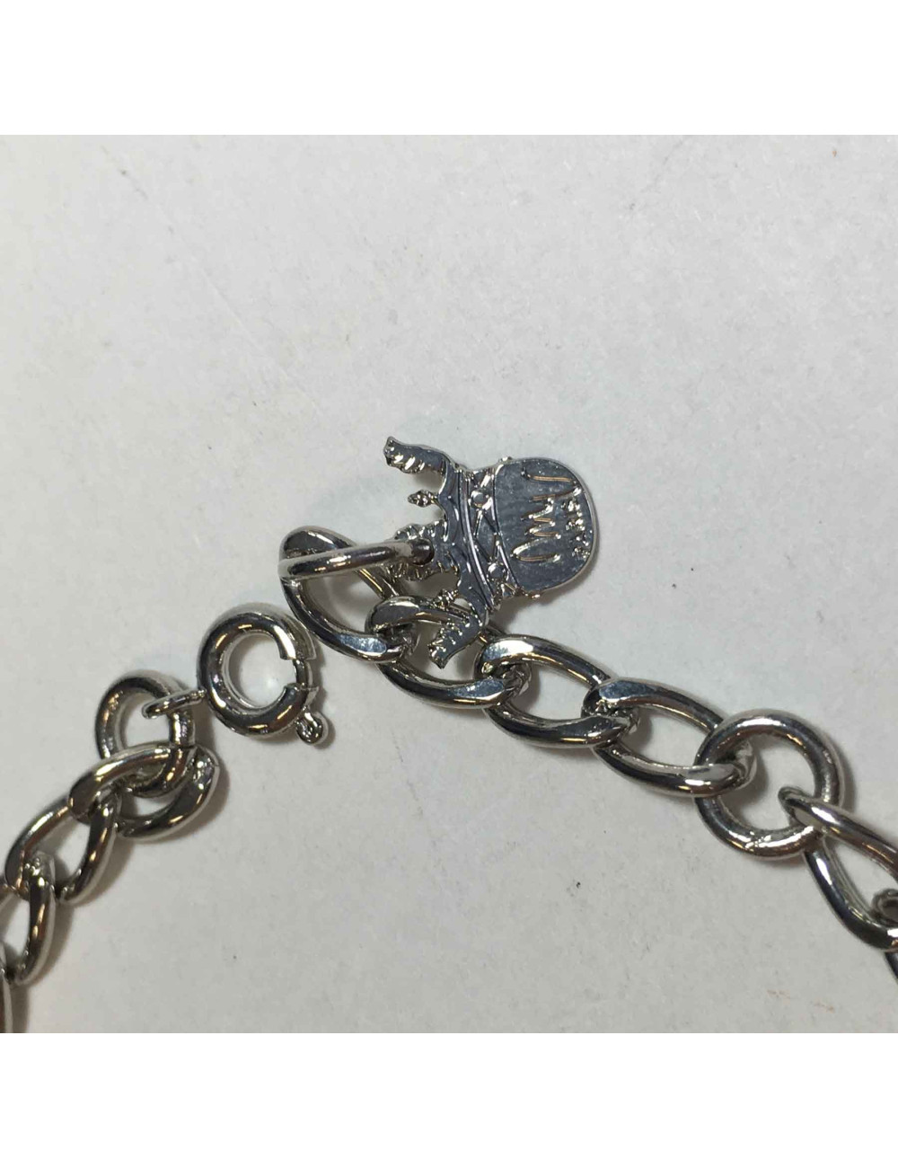 Bracelet MARGUERITE DE VALOIS Trèfle en pâte de verre noire