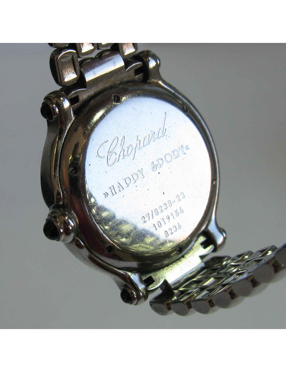 Montre bracelet de dame CHOPARD  "Happy Sport" en acier 