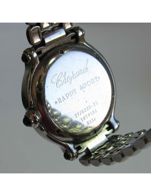 Montre bracelet de dame CHOPARD  "Happy Sport" en acier 