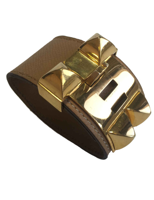 Manchette Médor HERMES epsom gold