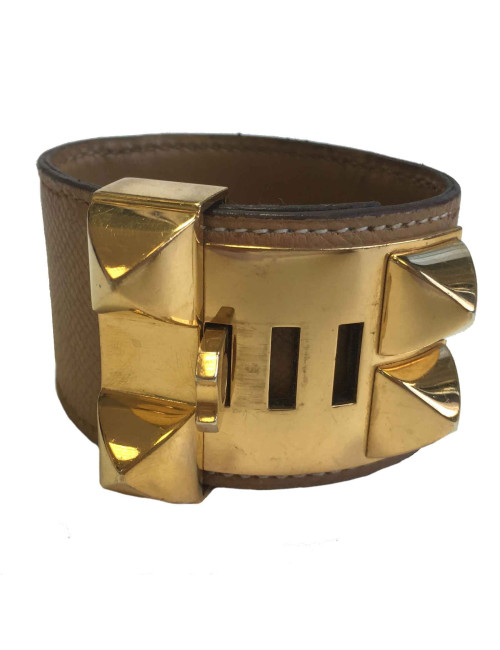 Manchette Médor HERMES epsom gold