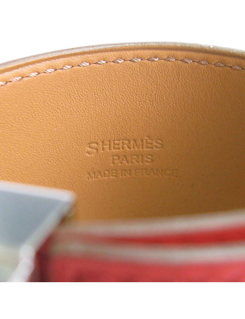 Manchette Médor CDC  cuir de veau tadelakt sanguine