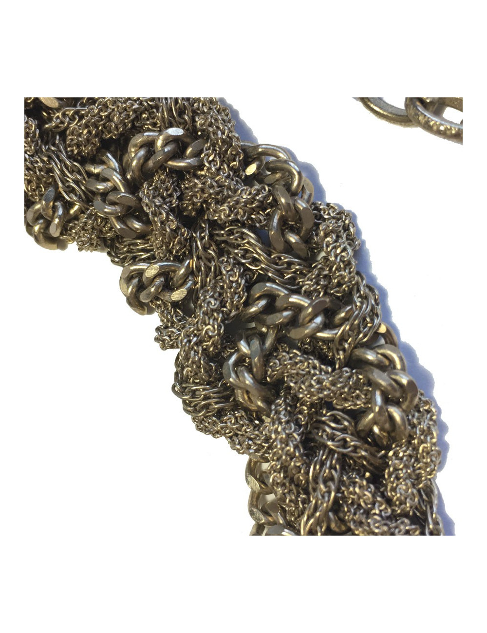 CHANEL Gilded metal chains belt