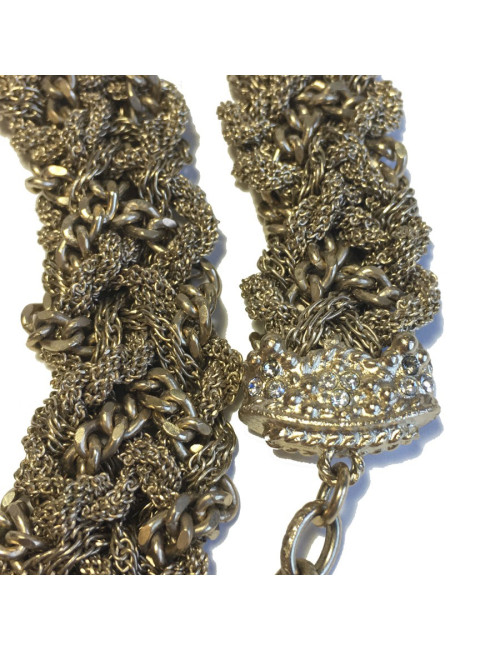 CHANEL Gilded metal chains belt