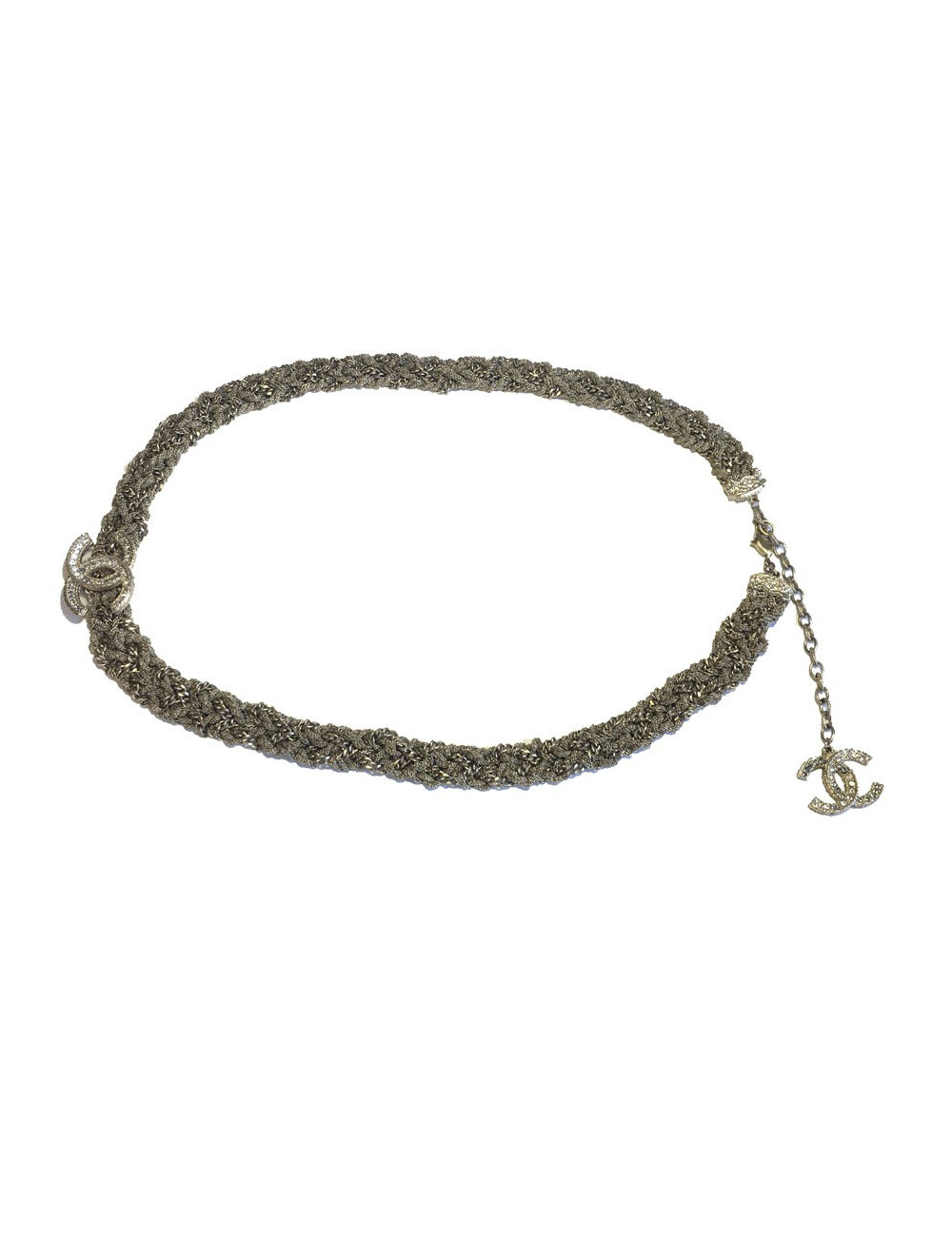 CHANEL Gilded metal chains belt