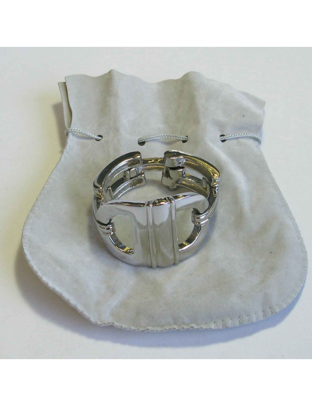 xxx Bracelet CHRISTIAN DIOR en métal argenté