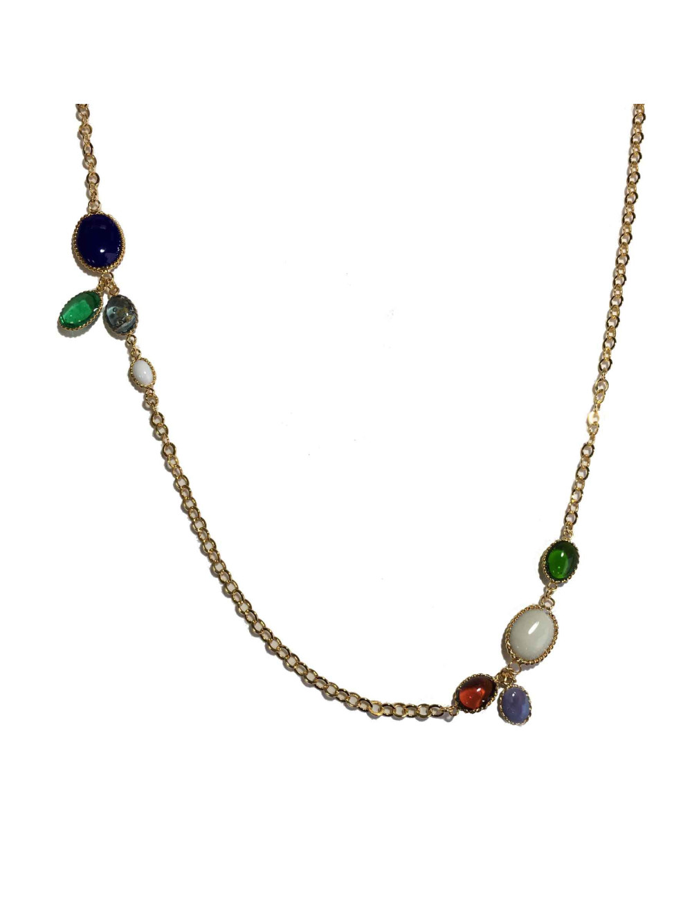 Sautoir MARGUERITE DE VALOIS pastilles en pâte de verre