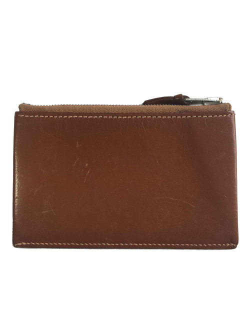 xxx Porte-cartes HERMES en veau barénia marron