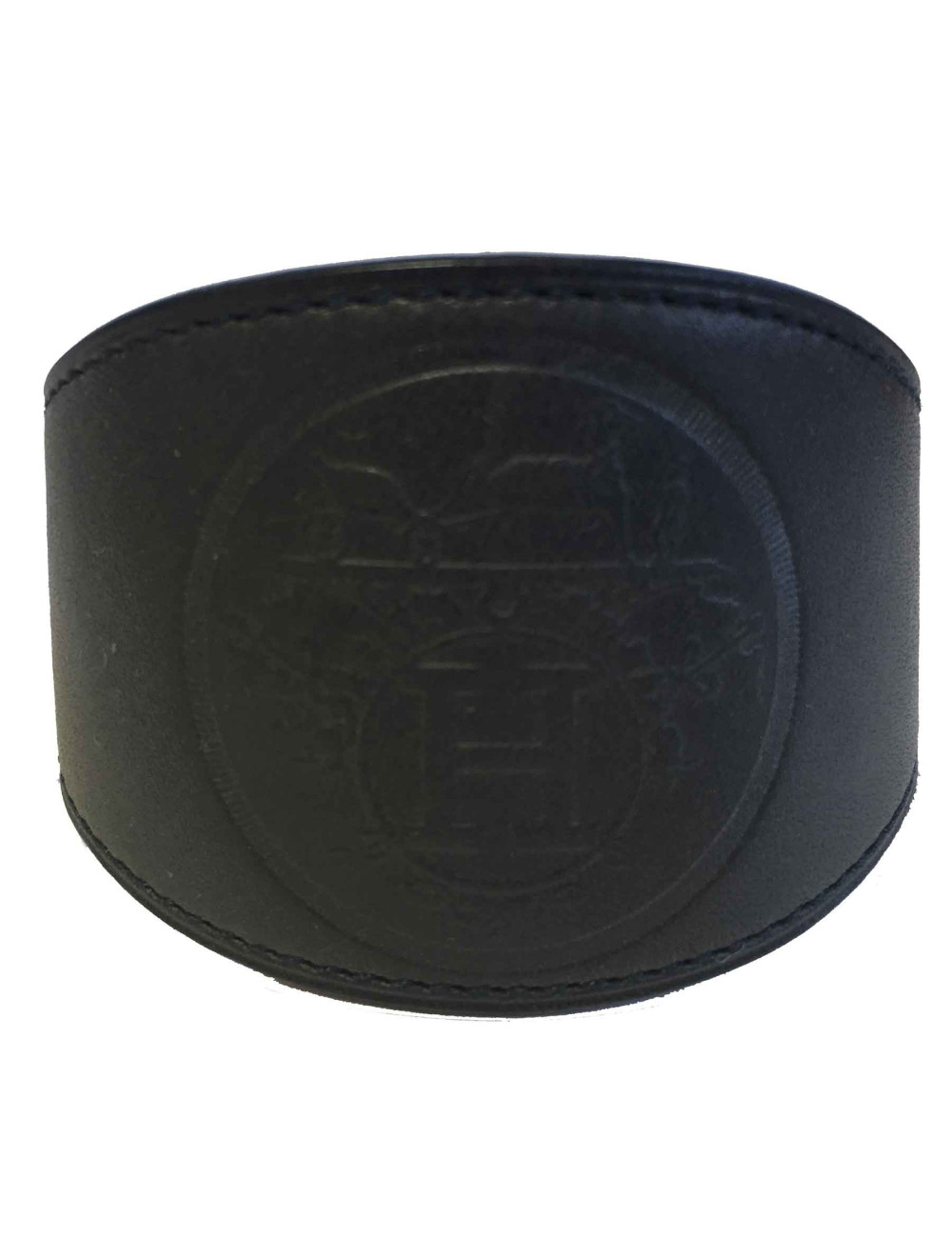 xxx Manchette HERMES cuir marron très foncé