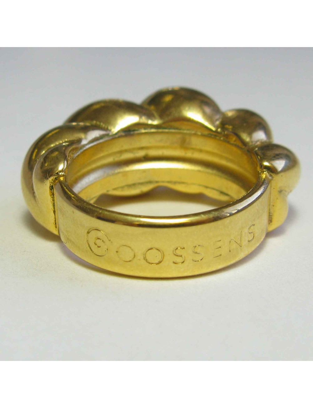 Bague GOOSSENS T56 en métal doré