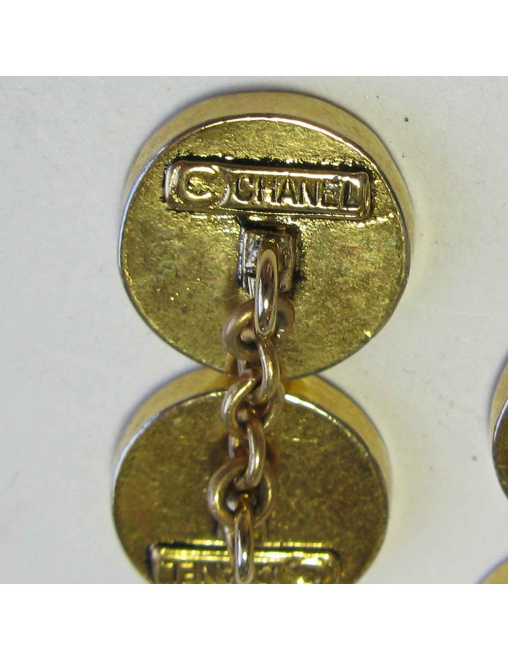 CHANEL cufflinks in gilded metal