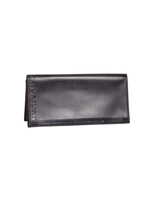 porte-cartes BERLUTI cuir lisse violet foncé