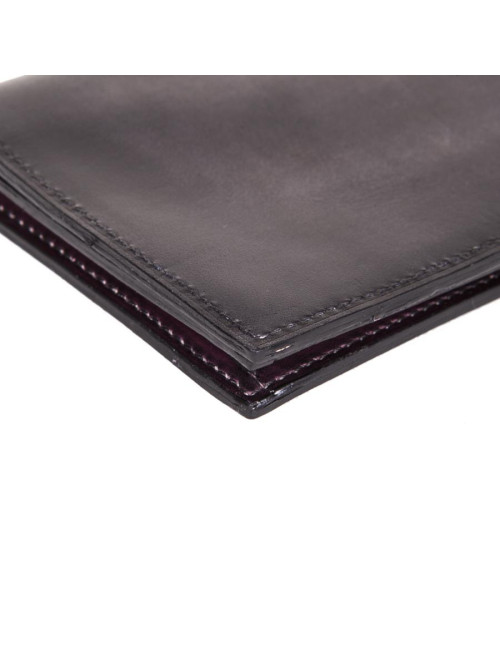 porte-cartes BERLUTI cuir lisse violet foncé