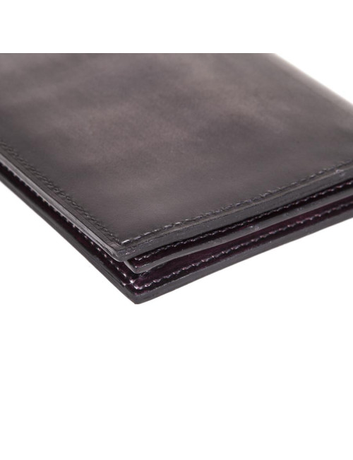 porte-cartes BERLUTI cuir lisse violet foncé