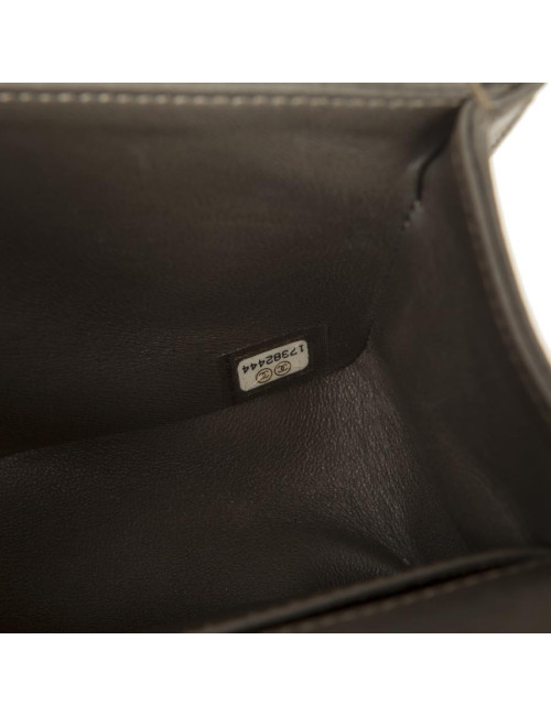 Sac  "Boy" CHANEL en cuir et python vert et or