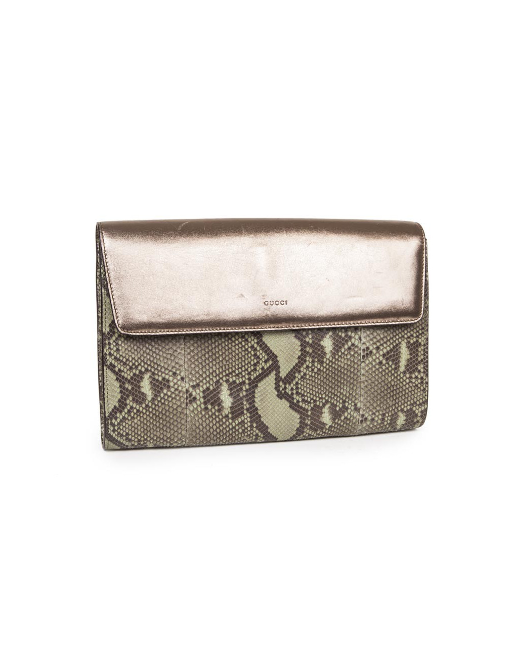 Pochette GUCCI en python vert