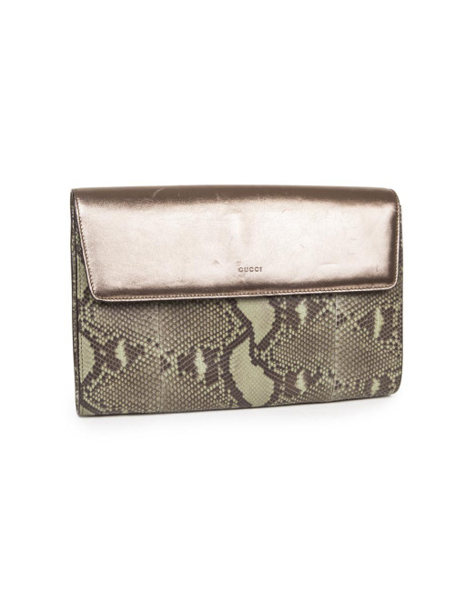 Pochette GUCCI en python vert