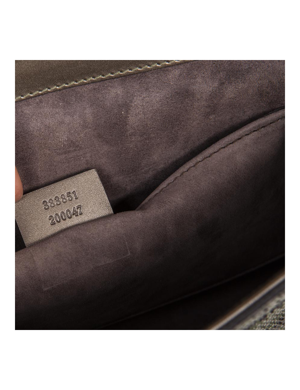 GUCCI green and bronze python clutch